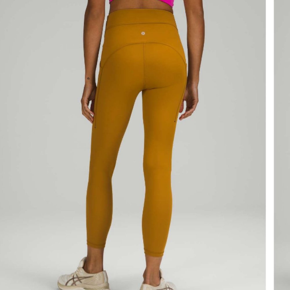 Lululemon Power Thru High-Rise Tight Legging 25" Gold Spice Size 2